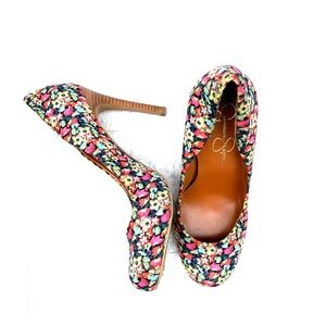 Jessica Simpson Multicolored Floral 4 inch Heels